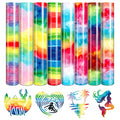 Tintnut Rainbow Watercolor Heat Transfer Vinyl,8 Pcs 12x10in HTV Vinyl - color: Light Watercolor
