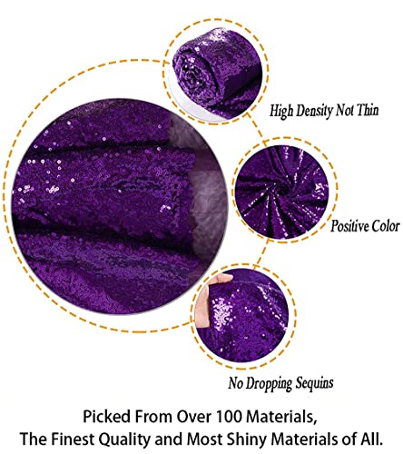 ShiDianYi Sequin Fabric by The Yard Sequince Material Sparkly Fabric -1016S (1 Yard, Purple) - color: Purple, size: 1 Yard