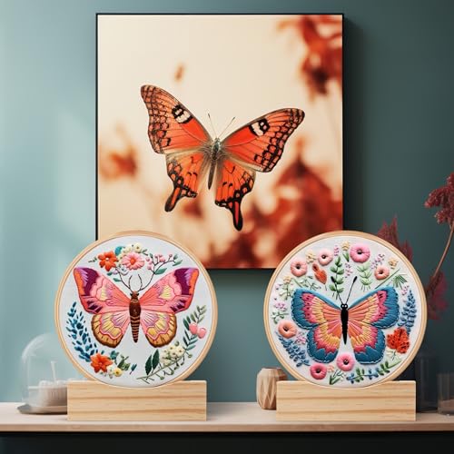 Chunful 6 Pcs Embroidery Hoop Display Stand, 5.3" X 1.3" X 1.5", Natural - color: Natural, size: 5.3" x 1.3" x 1.5"