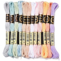 12 Skeins 105 Yards Macaron Pink Embroidery Thread for Knitting - color: Candy Color