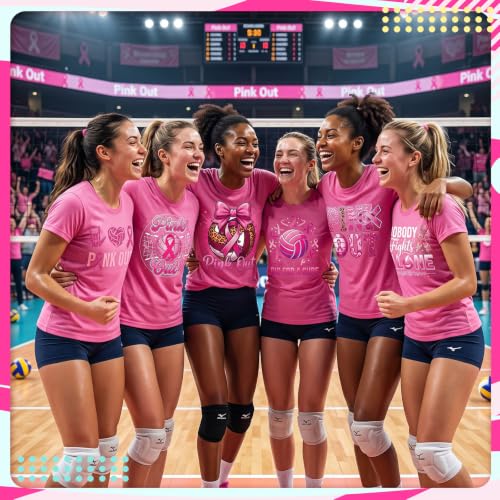 Tellingyou 36 Sheets Breast Cancer Awareness Iron on Transfers Pink Out Dtf - style: Pink out