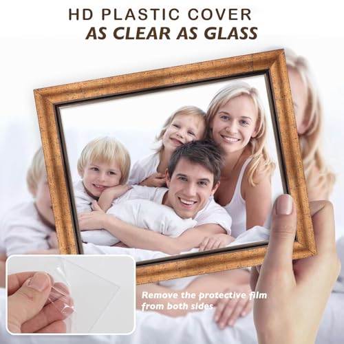 XUANLUO 5x7 Picture Frames Set of 4,Rustic Retro Photo Frame(Gold) - color: Gold-4pcs, size: 5 x 7 inch