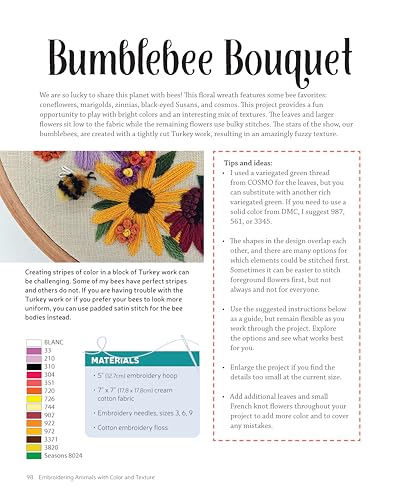 Embroidering Animals with Color and Texture: 25 Cute Critters with Pop-Up Details and Stumpwork (Landauer) Full-Size Embroidery Patterns, Beginner to Advanced Projects, Diagrams, and Step-by-Step