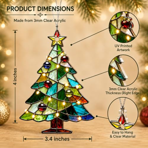 Christmas Ornaments 2026, Acrylic Christmas Tree Ornaments Christmas Lovers - color: Xmas Tree
