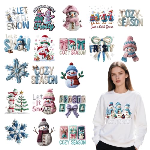 20Pcs Christmas Dtf Transfers Ready to Press Iron on Transfer Decal - color: Christmas255