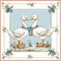 Generic Cute White Goose DIY 11CT Stamped Cross Stitch Kits for Beginners Easy Needlepoint Embroidery Counted Cross Stitch Art Craft for Wall Decoration 14x14inch(2)