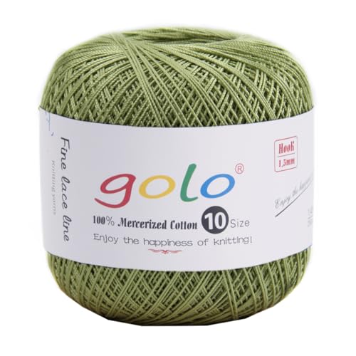 golo Crochet Thread Crochet Yarn for Crocheting Cotton Yarn for Hand Knitting 203 - color: 203 Avocado