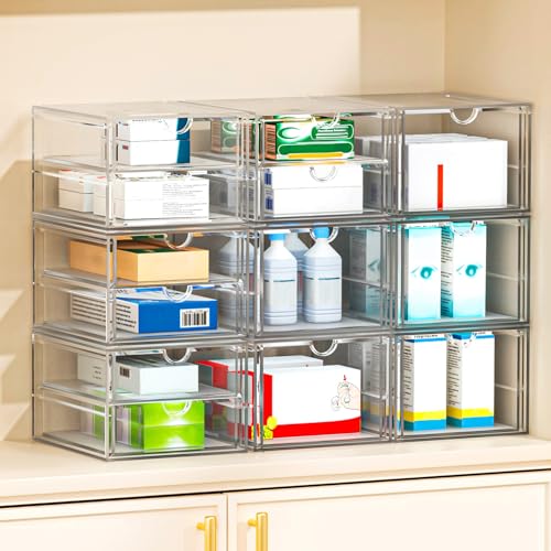 caktraie 4-Drawer Acrylic Storage Organizer for Desk, Crafts,Vanity - size: 4 Drawers