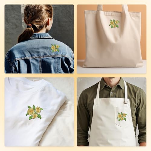 18Pcs Sunflower Bouquet Water Soluble Hand Sewing Stabilizers - style: Sunflowers Bouquets