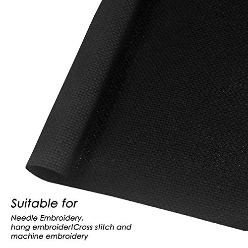 6 Pieces Classic Reserve Aida Cloth Cross Stitch Cloth, DaKuan 11 Count Cross Stitch Fabric, White & White, 12 by 18-Inch - color: 3 Black+3 White