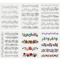 27 Pcs Water Soluble Stabilizer Embroidery Patterns Flower Vine Embroidery Pattern Sewing Flowers Border Pre-Printed Floral Stick & Stitch Paper for Jean Bag Tshirt Bags Towels 4 Sheets