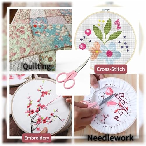 4-3/4" Sharp Curved Tip Needlework Cutter Applique Embroidery Scissors (Pack of 2) - style: 2 Pack