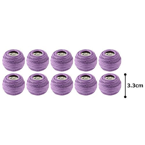 DMC Pearl Cotton Balls, Size 8, Dark Lavender - color: Dark Lavender, style: 8 Thread Count