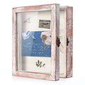 TJ.MOREE Shadow Box 8 x 10 Display Case Wood Picture Frame White Pink - color: White Pink, size: 8x10
