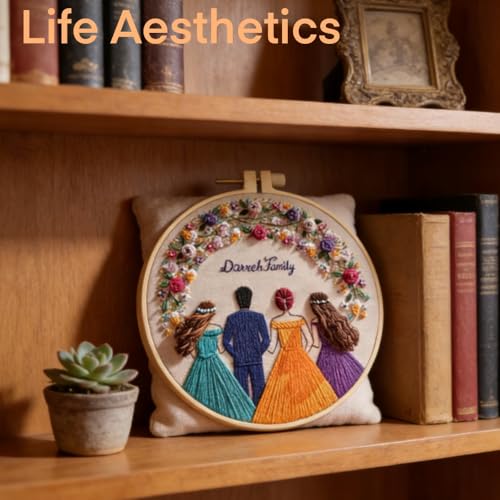 Wedding Photos Embroidery Starter Kit, Valentine's Day Gifts，DIY Needle Punch Kit, Punch Needle Kits for Beginners,Include Pre-Printed Fabric,Tools,Embroidery Hoop,Threads. (Wedding Photo No..1) - color: Wedding Photo No..1