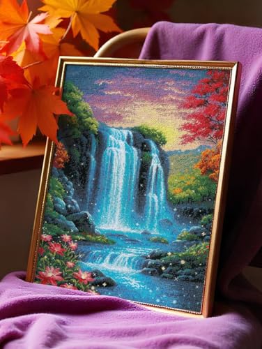 RIOLIS 2274 Magical Waterfall Counted Cross Stitch Kit 11.75 x 15.75 in - style: Magical Waterfall 2274