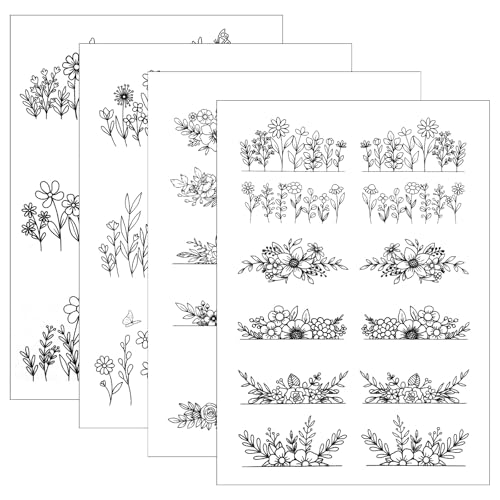 Water Soluble Embroidery Patterns, Stick and Stitch Embroidery Stickers