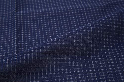 DARUMA Sashiko 100% Cotton Sewing Cloth (42.5 inch x 19.6 inch) with Grid Line and Fabric Marking Pencil Set (Navy Blue) - color: Navy Blue