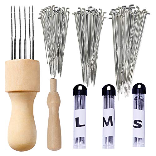 Complete Wool Felting Tools, Needle Felting Kit, Needle Felting Tools with 90Pcs Needle Felting Needles, 3Pcs Needle Bottles,2Pcs Needle Felting Pen,Needle Felting Tools for Beginner,Professional - color: 90 PCS