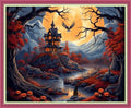 Disnesart Cross Stitch Stamped Full Embroidery Kits DIY 11CT Cotton Thread Printed DIY Needlepoint Kits Craft Needlework Set Cross-Stitch Stamped Sets-Magic House 16x20 inch - color: Stylepattern10
