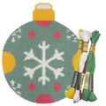 Howie's Needlepoint Christmas Needlepoint Kits, 18CT Printed Embroidery Pattern Starter Kits, Stamped Patterns Canvas Kits(Green Christmas Ball-Snowflake,4x4inch) - color: Green Christmas Ball-Snowflake