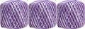 ThreadArt 100% Cotton Crochet Thread Size 3, 3 Pack, Variegated Violets - color: VARIEGATED VIOLETS, size: SIZE 3 - 3 PACK