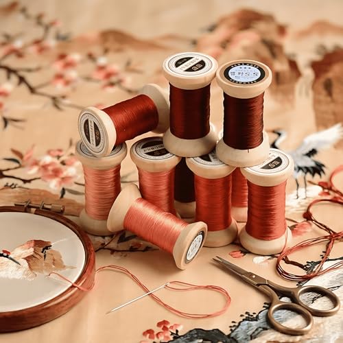 Natural 100% Mulberry Handmade Embroidery Silk Thread Silk Floss (42) - color: 42