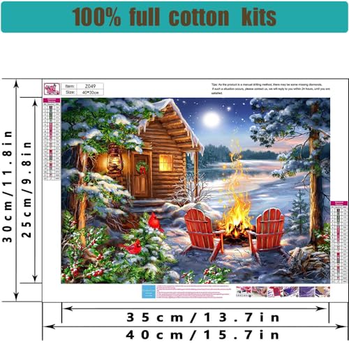 4 Pack Four Seasonal Scenery Stamped Cross Stitch Kits for Adults Beginners - color: 4 Pack Four Seasonal Landscape