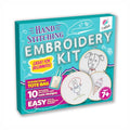 CraftLab Embroidery Kit for Kids - Beginner Sewing Kit with 10 Projects, Hoops, Thread, Patterns