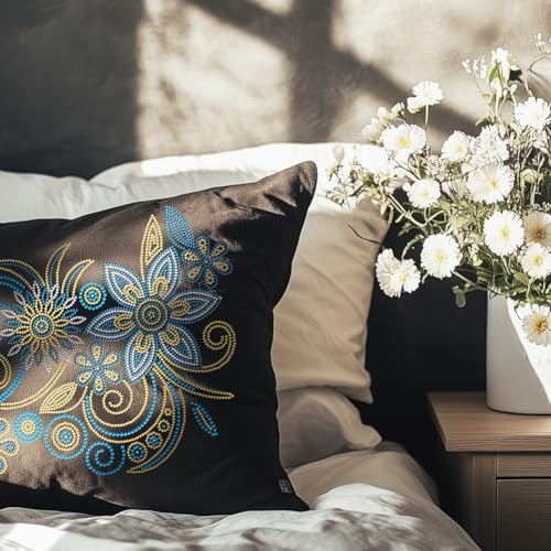 1 Pc Blue Rolled Floral Rhinestone Iron on Hotfix Transfer Decal, Bling DIY Patch Clothing Repair Applique T-Shirt Vest Shoes Hat Jacket Decor Clothing DIY Accessories - style: Blue Rolled Floral