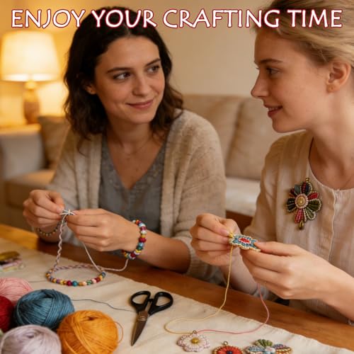 Premium Rainbow Color Embroidery Floss - Cross Stitch Threads - Friendship Bracelets Floss - Crafts Floss - 14 Skeins Per Pack Embroidery Floss, Cranberry Gradient - color: Cranberry Gradient