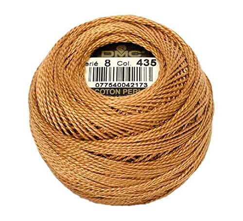 DMC 116 8-435 Pearl Cotton Thread Balls, Very Light Brown, Size 8