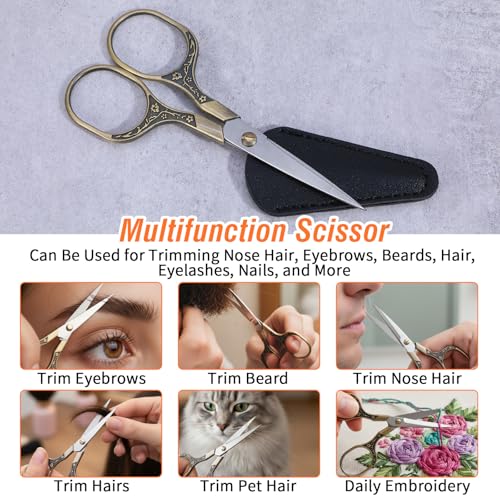 LXUEJIE 2 Pcs Embroidery Scissors, Small Sharp Scissors with Cover