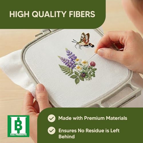 HBI Tear Away Embroidery Stabilizer Sheets, 10 x 12 in, 100 Pack - size: 10"x12" 100 sheets