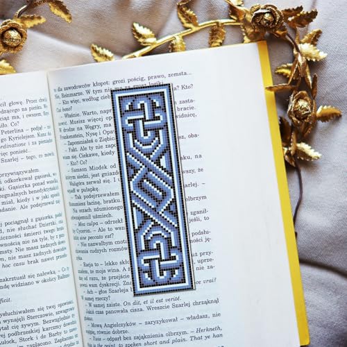 FREEBLOSS 6 Set Cross Stitch Bookmark Kit Cross Stitch Kit Celtic Knots Stamped Embroidery Bookmark with Instruction Cross Stitch Kits for Adults DIY Bookmark Kit 8.66''x3.15'' - style: Celtic Knot