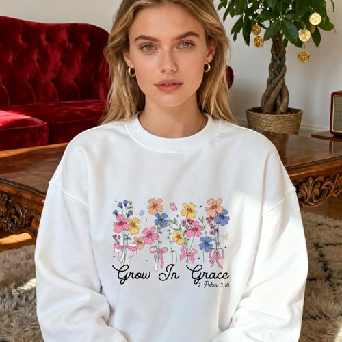 Rngmsi Dtf Transfers Ready to Press - 30 Pcs Bow Bible Verse Iron on Patches for T-Shirts, Christian Jesus Religious Cross Iron on Stickers Heat Transfer Vinyl Decals for DIY Fabric Clothes Decor - style: Bow Bible Verse
