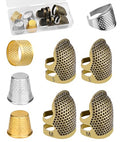 ZMAAGG Thimbles for Hand Sewing, 8 PCS Sewing Thimble, Metal Thimble - size: S-Basic Version