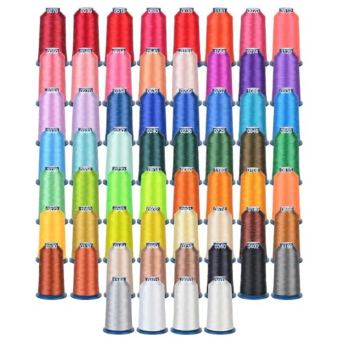 BAI Embroidery Thread Set 60 Colors 40WT 108D/2 Polyester Thread 4000M - color: 60colors