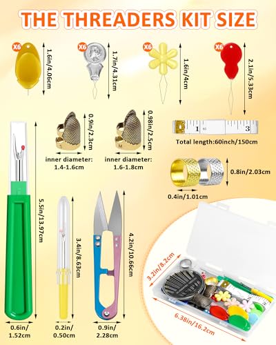 FIVEIZERO Needle Threaders Kit, 24 PCS Needle Threader for Hand Sewing