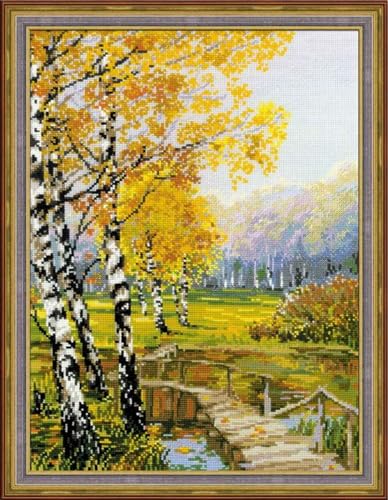 RIOLIS 1134 Birches Counted Cross Stitch Kit 10.24 x 14.96 in