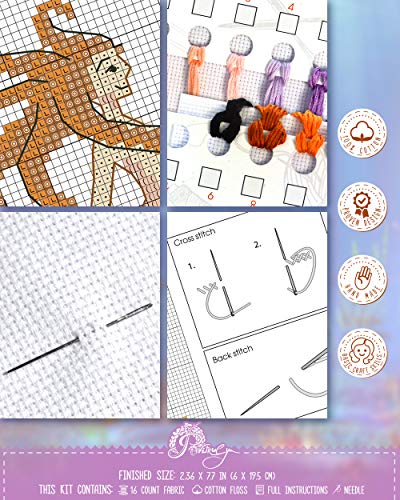 Povitrulya Counted Cross Stitch Bookmark Kit 'I Am Really a Mermaid' for Hand Embroidery - color: I am Really a Mermaid