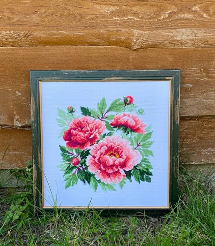 RIOLIS 1854 Tree Peony Counted Cross Stitch Kit 15.75 x 15.75 in