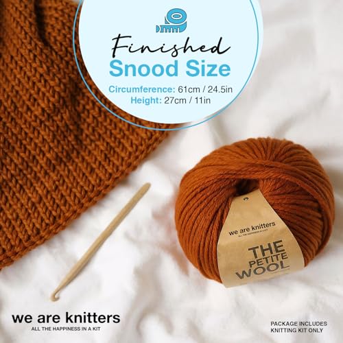 We Are Knitters Osiris Snood Kit | Beginner Crochet Gift Kit | Easy Warm Winter Snood | Stylish DIY Handmade Accessory Set Cozy Relaxing Craft GiftPro - color: Burnt Orange