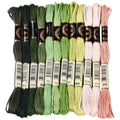 12 Skeins 105 Yards Green Friendship Bracelet String for Jewelry - color: Grass Color