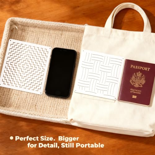 32 Piece Sashiko Stencil Kit 5.1 x 5.1 Inch PET Templates