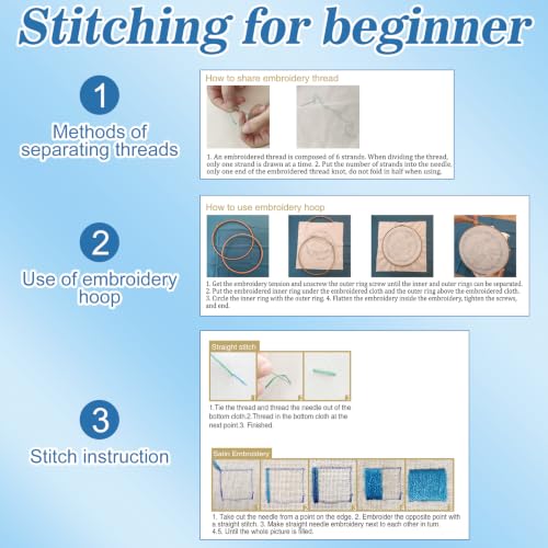 Mindsoft 3 Set Needlepoint Kit for Beginners with Hoop,Loon - style: Loon