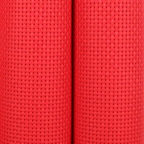 KCS 2 pc of 15" x 18"(38cmx45cm) 11 Count Cross Stitch Cotton Aida Cloth Needlework Fabric Box (Red, 11CT) - color: Red, size: 11CT