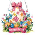NAIMOER Easter Egg Diamond Art Hanging Kits for Adults, 5D Special Shaped Rhinestone, DIY Acrylic Spring Diamond Art Painting Window Pendants Home Garden Wall Hanging Ornament Kits, Double Sided - color: Easter 04