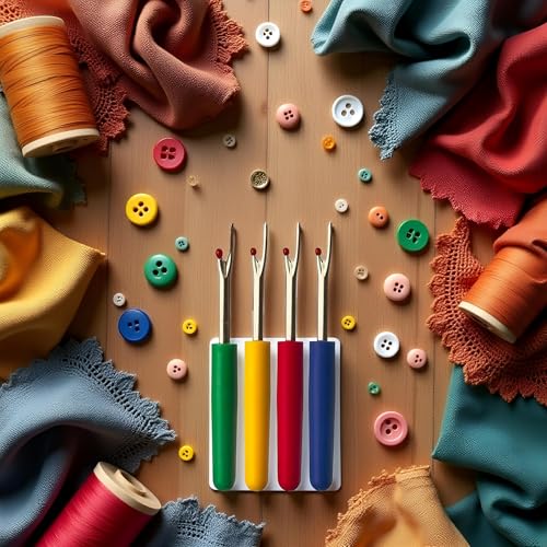 4 Pieces Seam Rippers Sewing Stitch Thread Unpicker for Quick Unpick Creative Sewing Tools