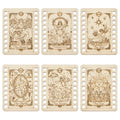 ORIGACH 6 Set Tarot Wooden Embroidery Thread Organizer Cards